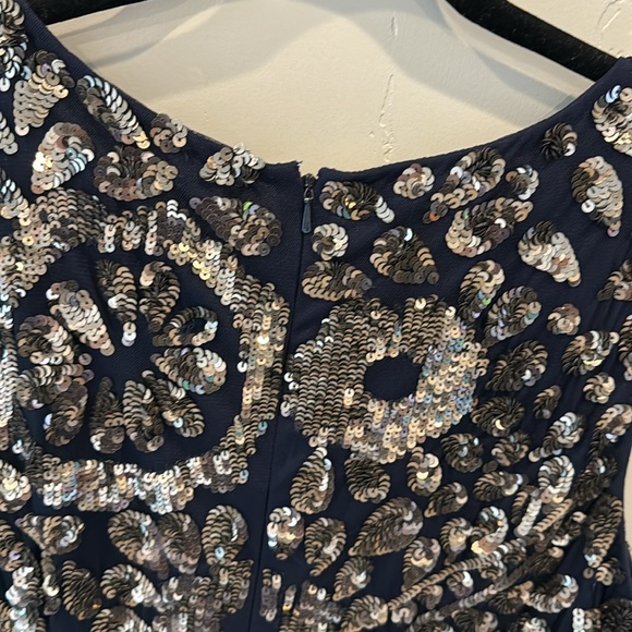 Sparkling navy with gold sequins dress in women’s size 12.  GUC - Picture 5 of 5